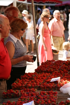 Erdbeeren auf dem Markt von Sarlat